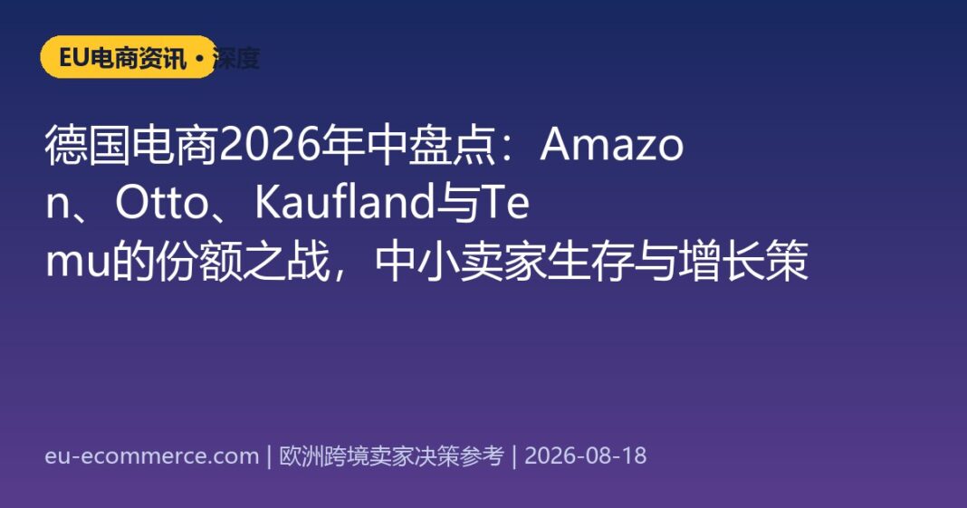 德国电商2026年中盘点：Amazon、Otto、Kaufland与Temu的份额之战，中小卖家生存与增长策略